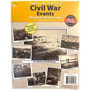 Hands-On Heritage Civil War Events Photo Activity Cards 8.5"X 11 Education Book